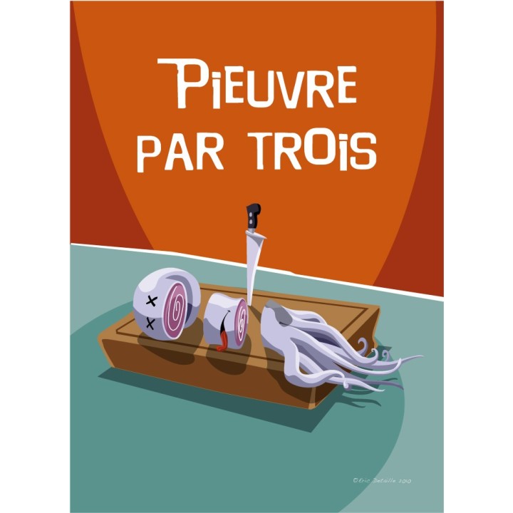 Carte postale Pieuvre par trois