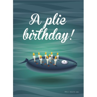 Carte postale A plie birthday