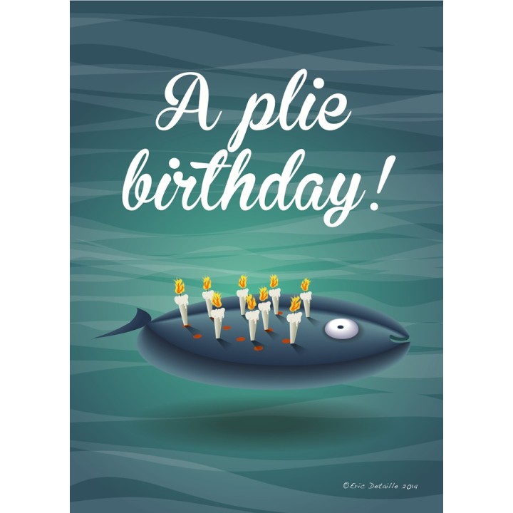 Carte postale A plie birthday