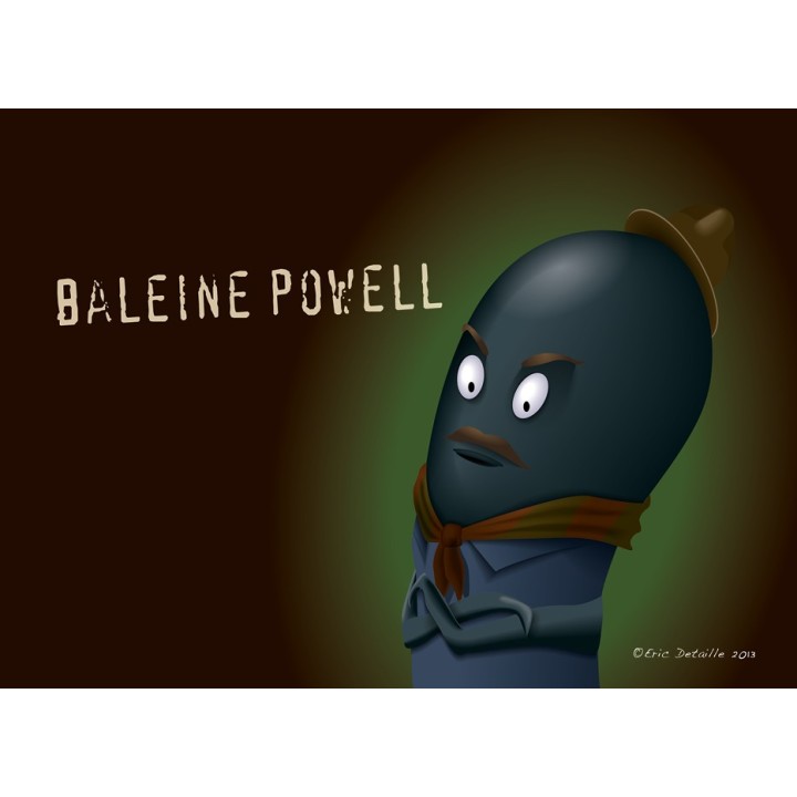 Carte postale Baleine Powell