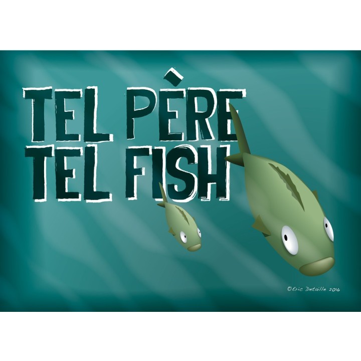 Carte postale Tel père tel fish