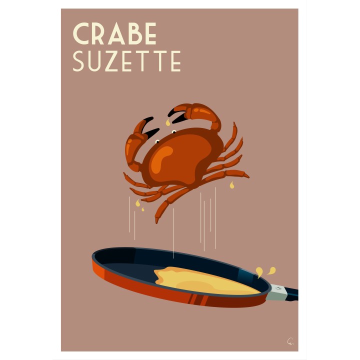 Affichette Crabe Suzette