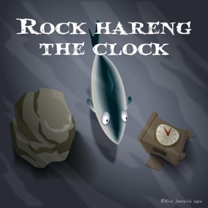 Rock hareng the clock